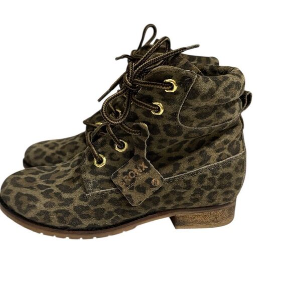 Bronx Leopard Print Combat Boots EUC - Picture 2 of 6